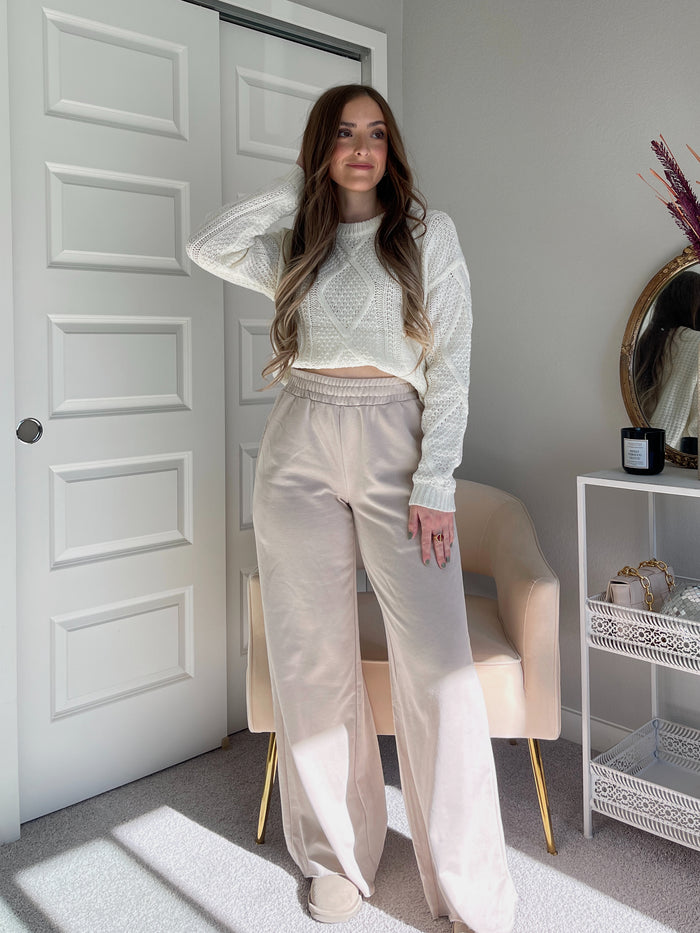 Cozy Boucle Lounge Pants - Knitted Belle Boutique