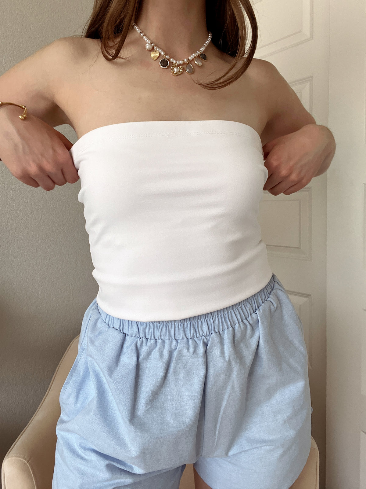 Everyday Double Lined Tube Top (White)