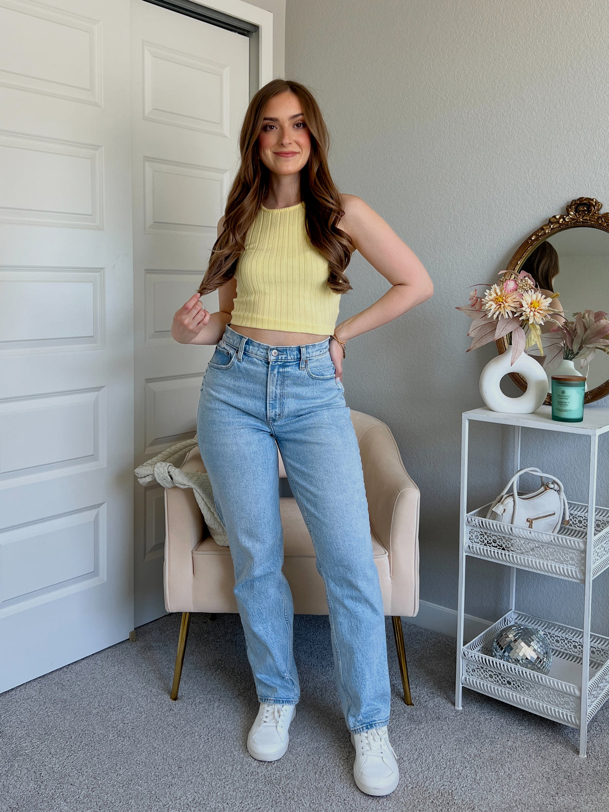 Midsummer Boat Neck Knit Crop Top (Yellow)