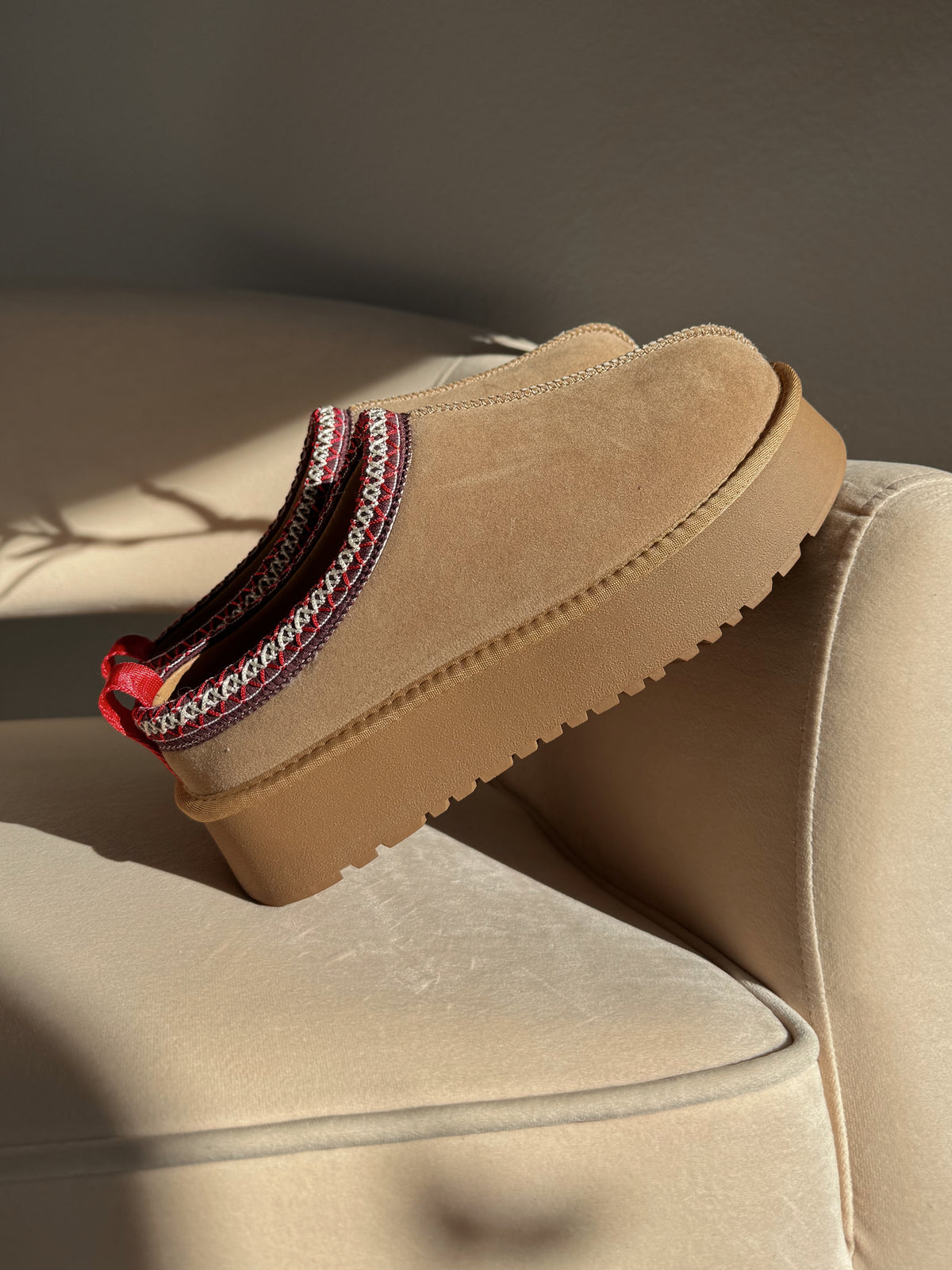 Montana Platform Slippers (Camel)