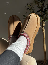 Montana Platform Slippers (Camel)