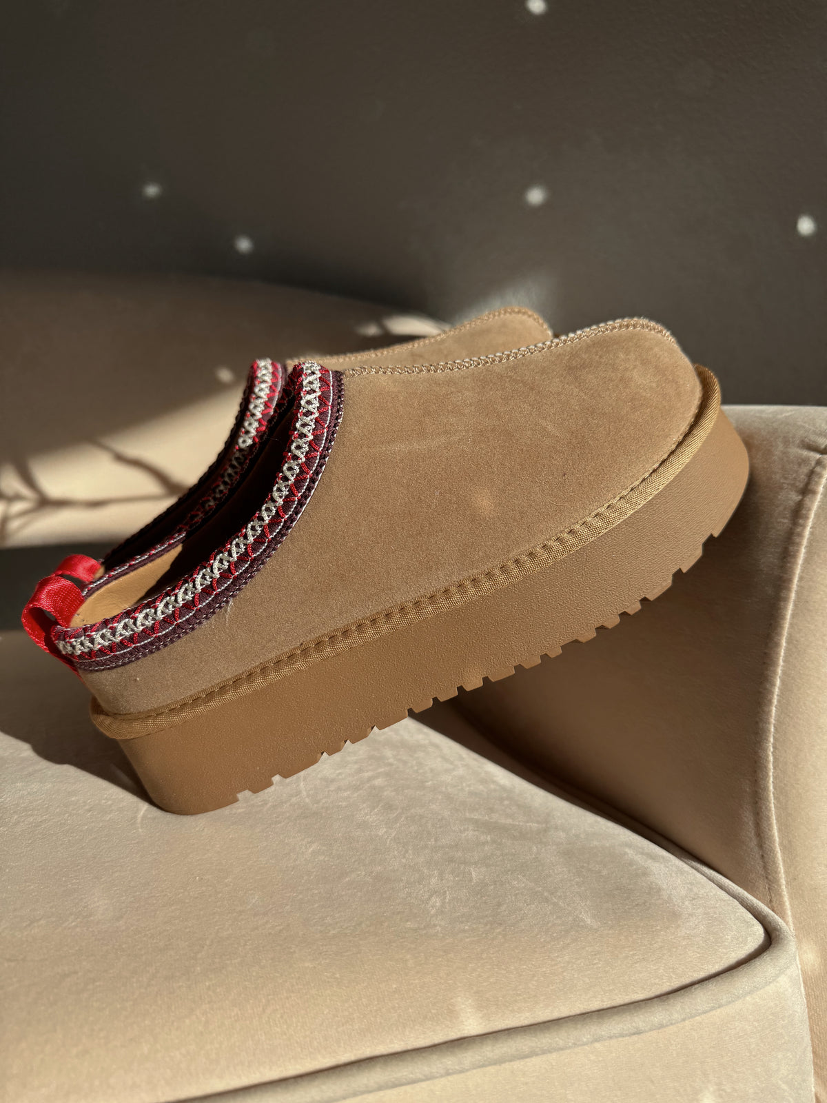 Montana Platform Slippers (Camel)