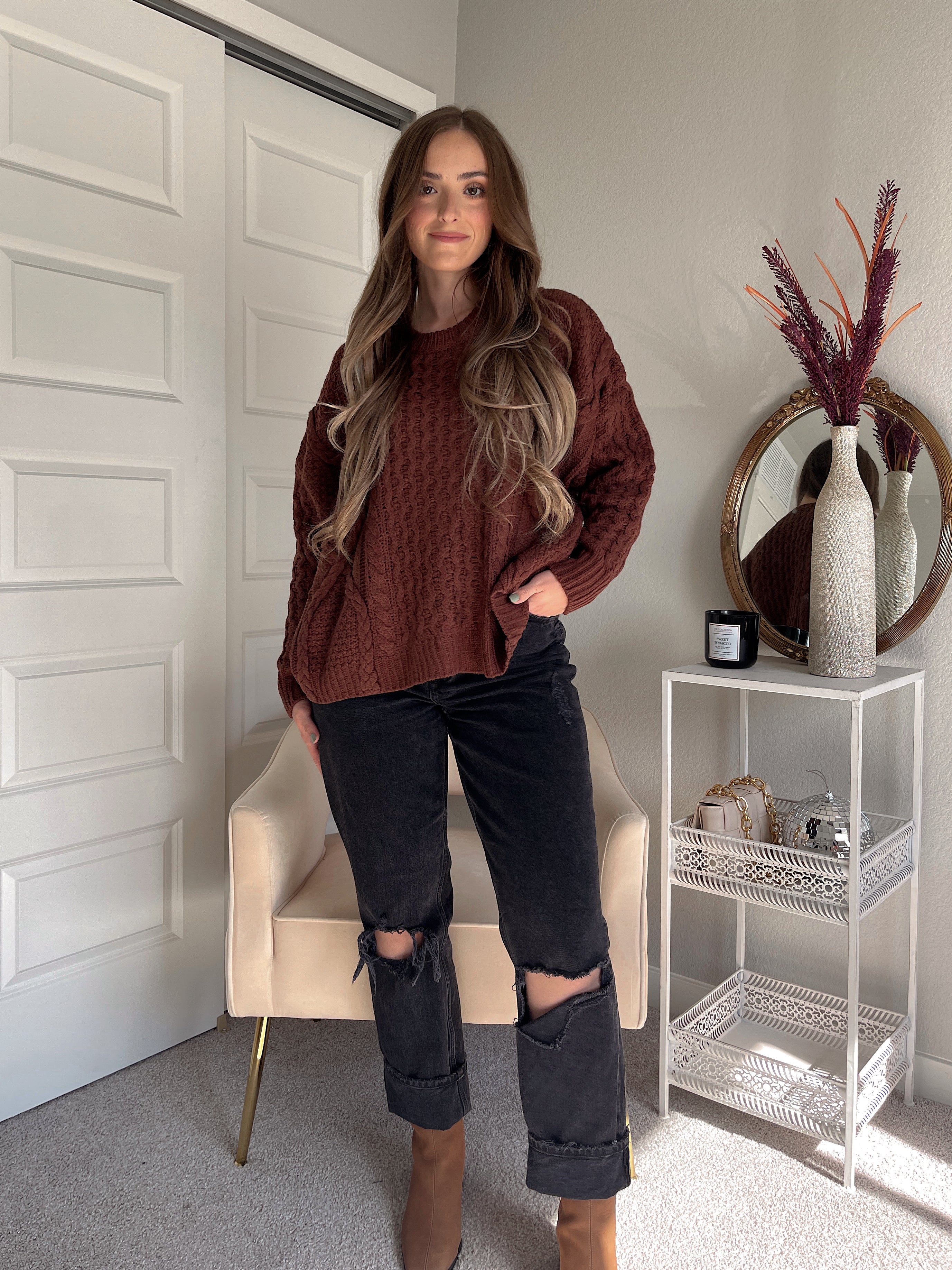 Chocolate clearance color sweater