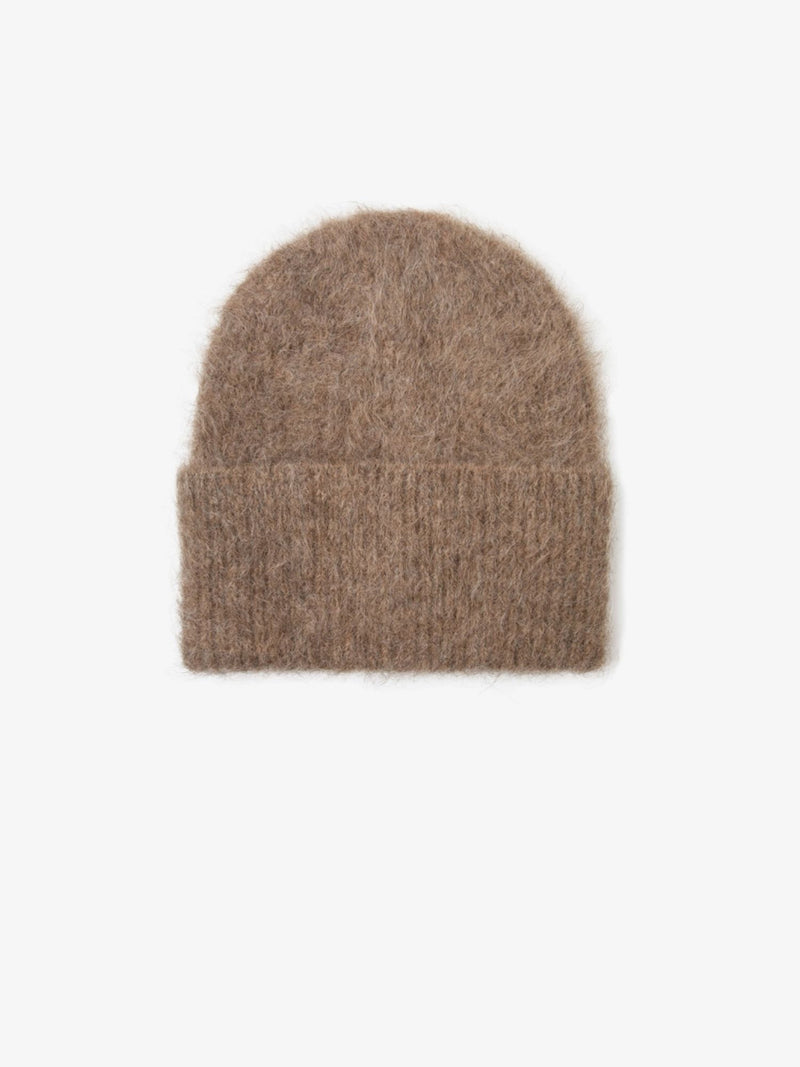 The Alpaca Wool Beanie (Beige Brown)