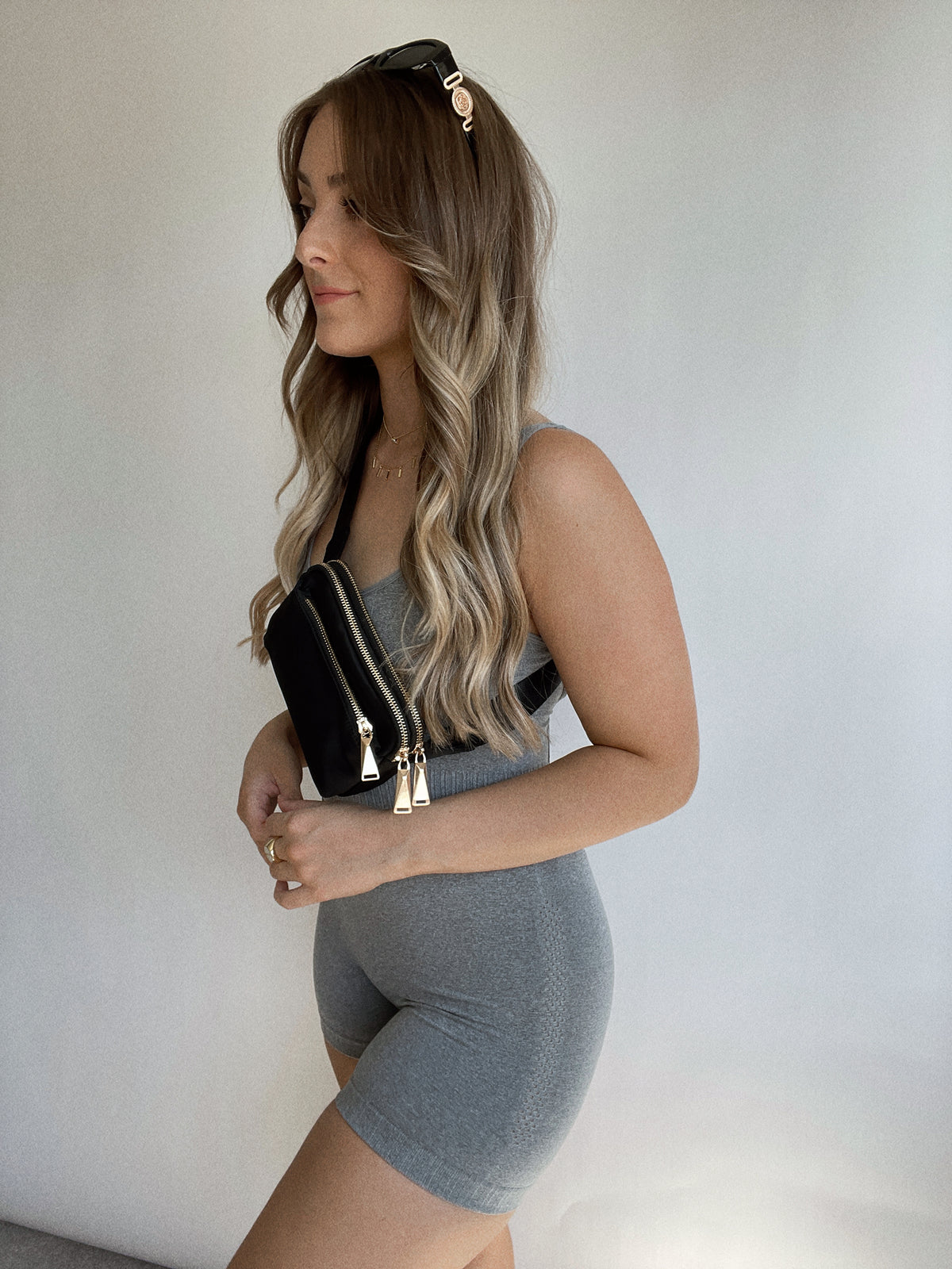 Keep it Casual Seamless Fitted Romper (Heather Gray) – La Belle Boutique